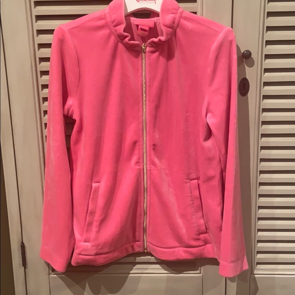 Lily girls velour zip up jacket